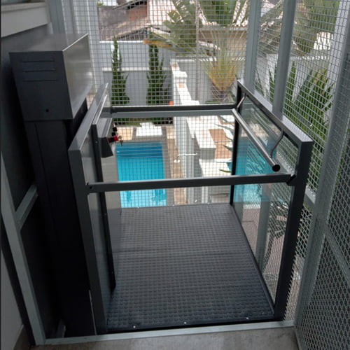 Elevador residencial, plataforma de acessibilidade